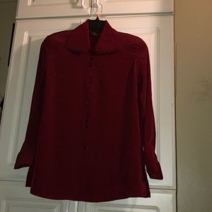MAROON LONG SLEEVE BLOUSE